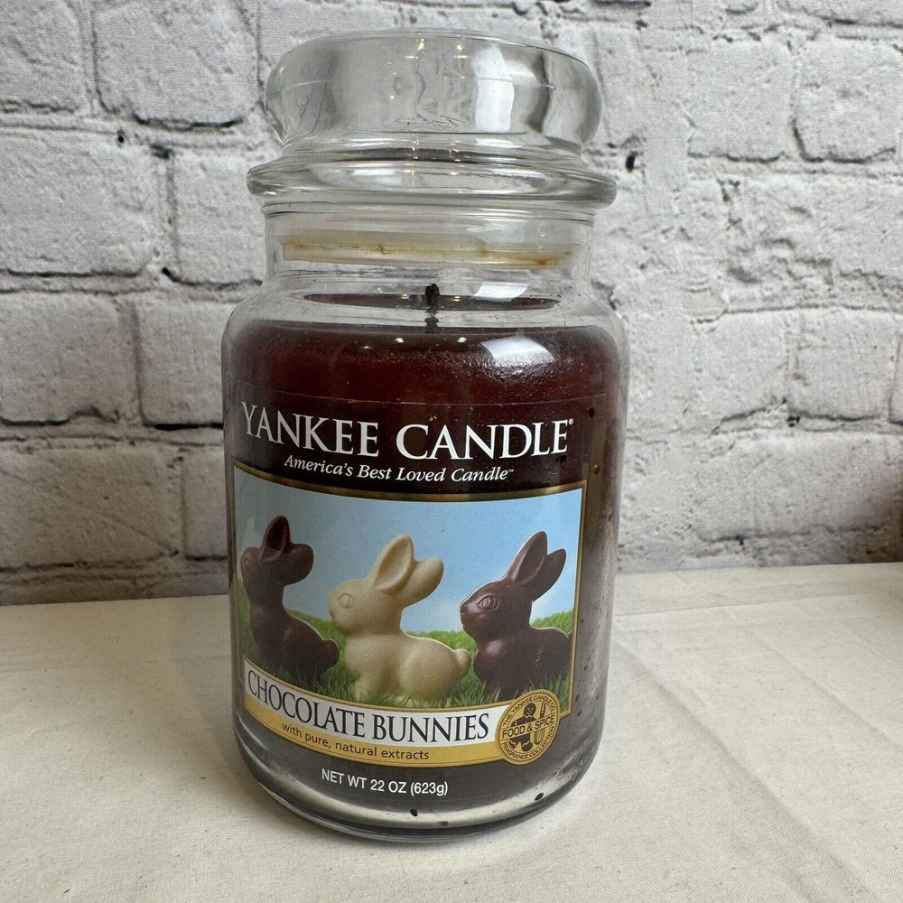YANKEE CANDLE CHOCOLATE BUNNIES CANDLE 22OZ Best Loved Candles TESTED WICK
